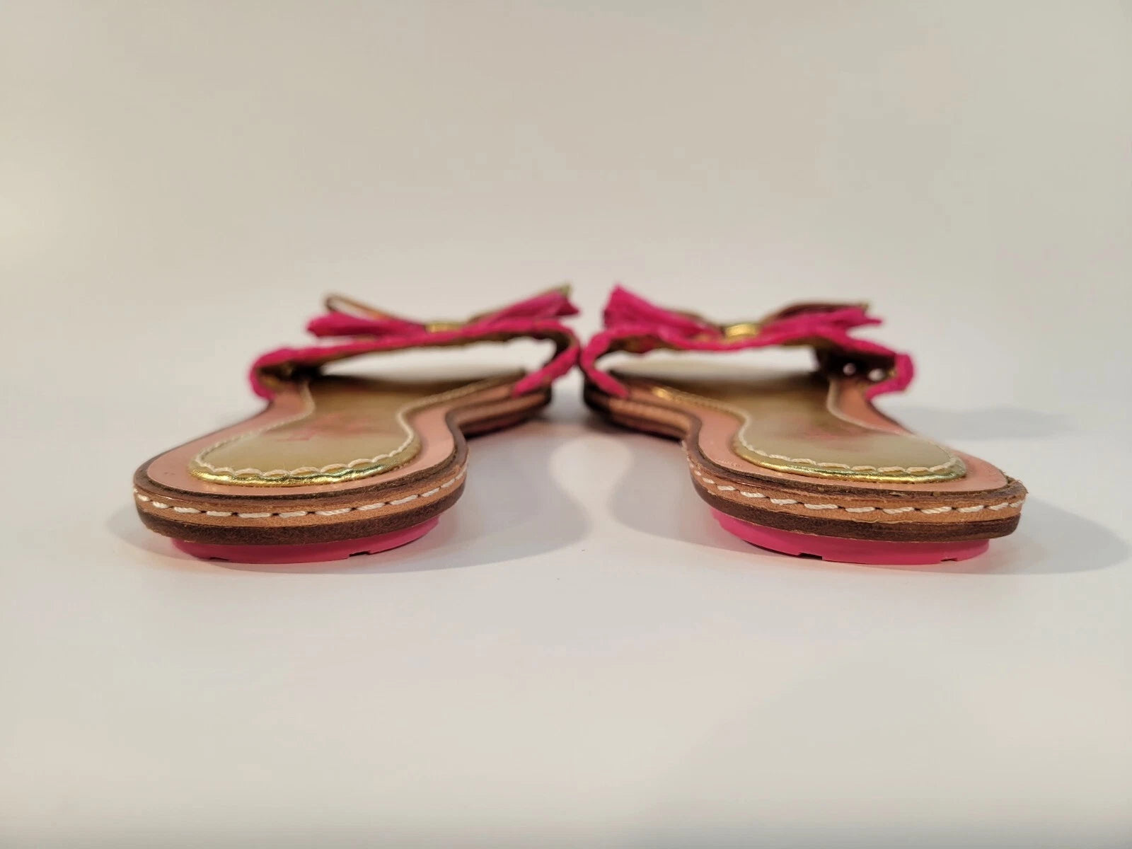 Kate Spade New York Amelia Slide Sandals Size Womens 5 Youth Girl 3.5Y Pink Gold