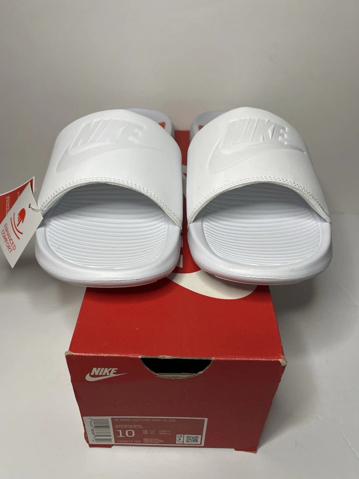 Nike Womens Victori One Casual Slide Sandals White Style CN9677 101 Sz 10 New🔥