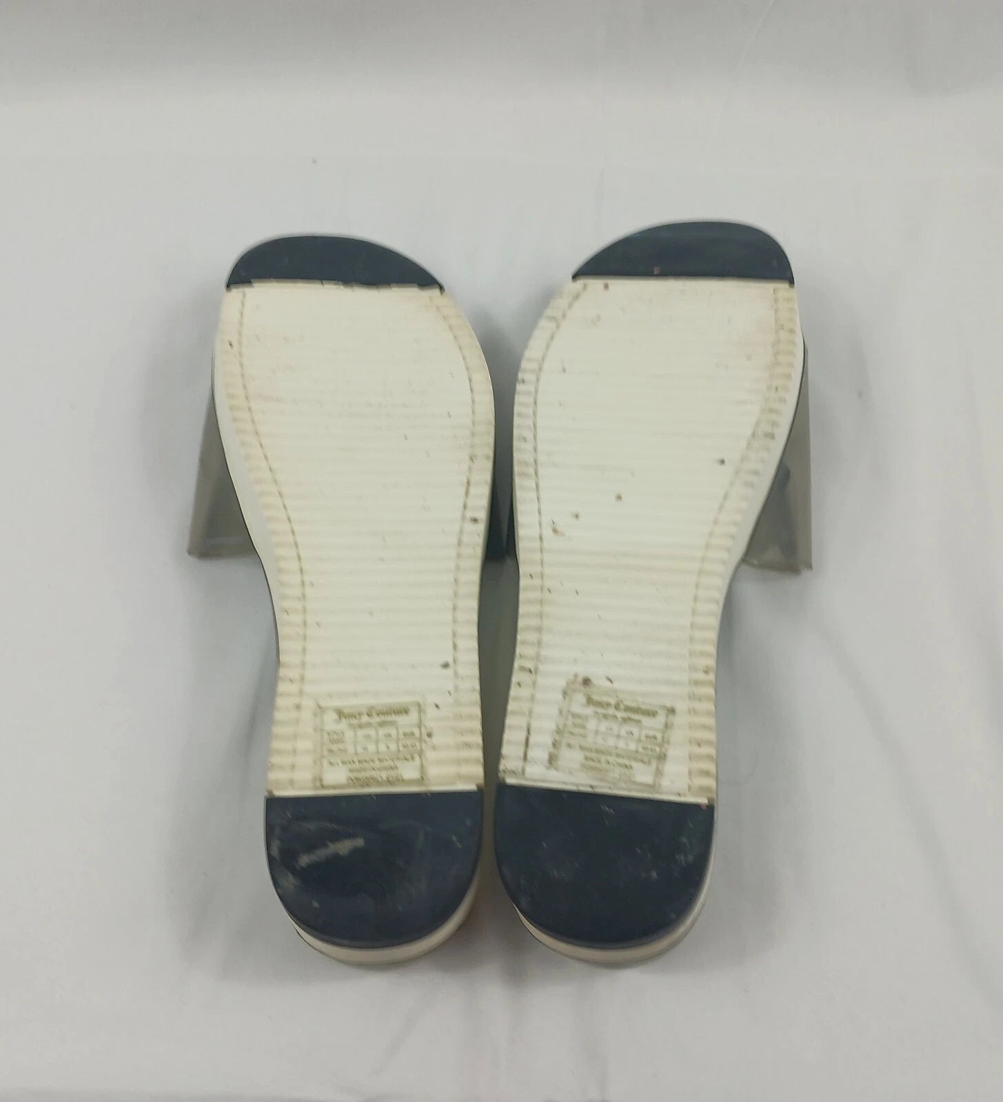 Juicy Couture Sandals Size 10 Y2K Jelly Slides Womans Flats Flip Flops Slip On