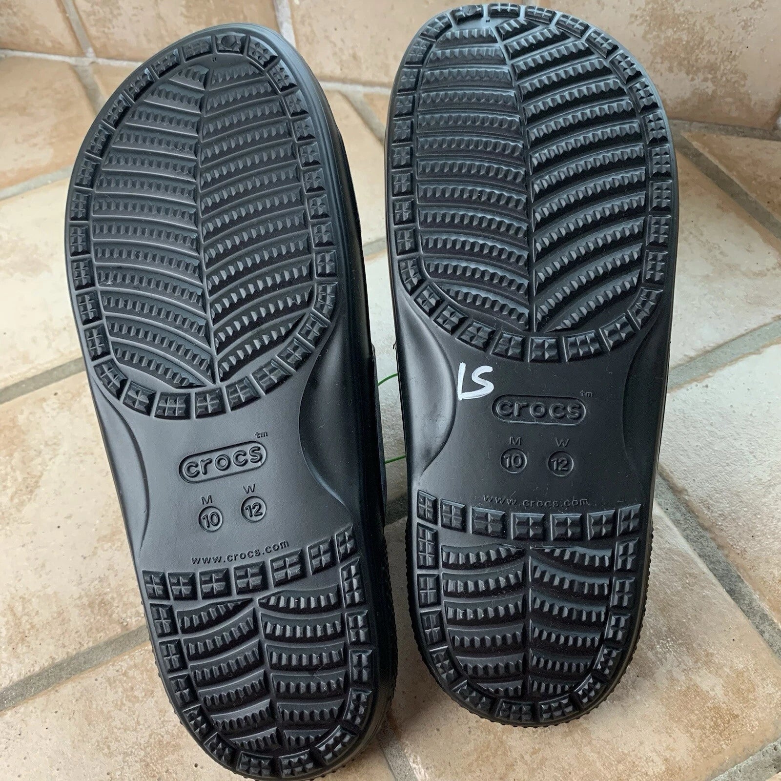 Crocs Classic Blue Tie Dye Style Slides Womens 12 Mens 10 Jibbitz Ready NWT