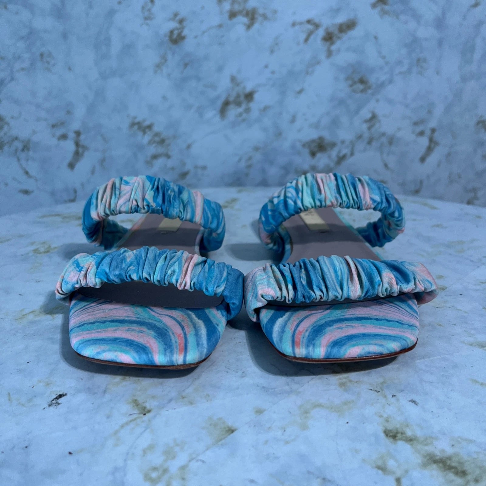 Deltan Women's Size 8M Shoes Blue Pink Slides Flip Flop Comfort Fashion Sandals