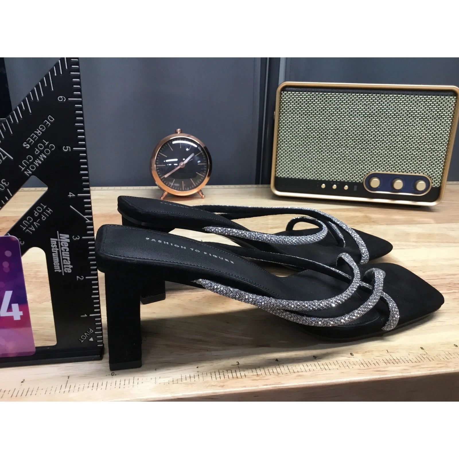 Fashion to Figure Nikita Wide Width Women's 10 W Silver Slip-On Dress Sandals