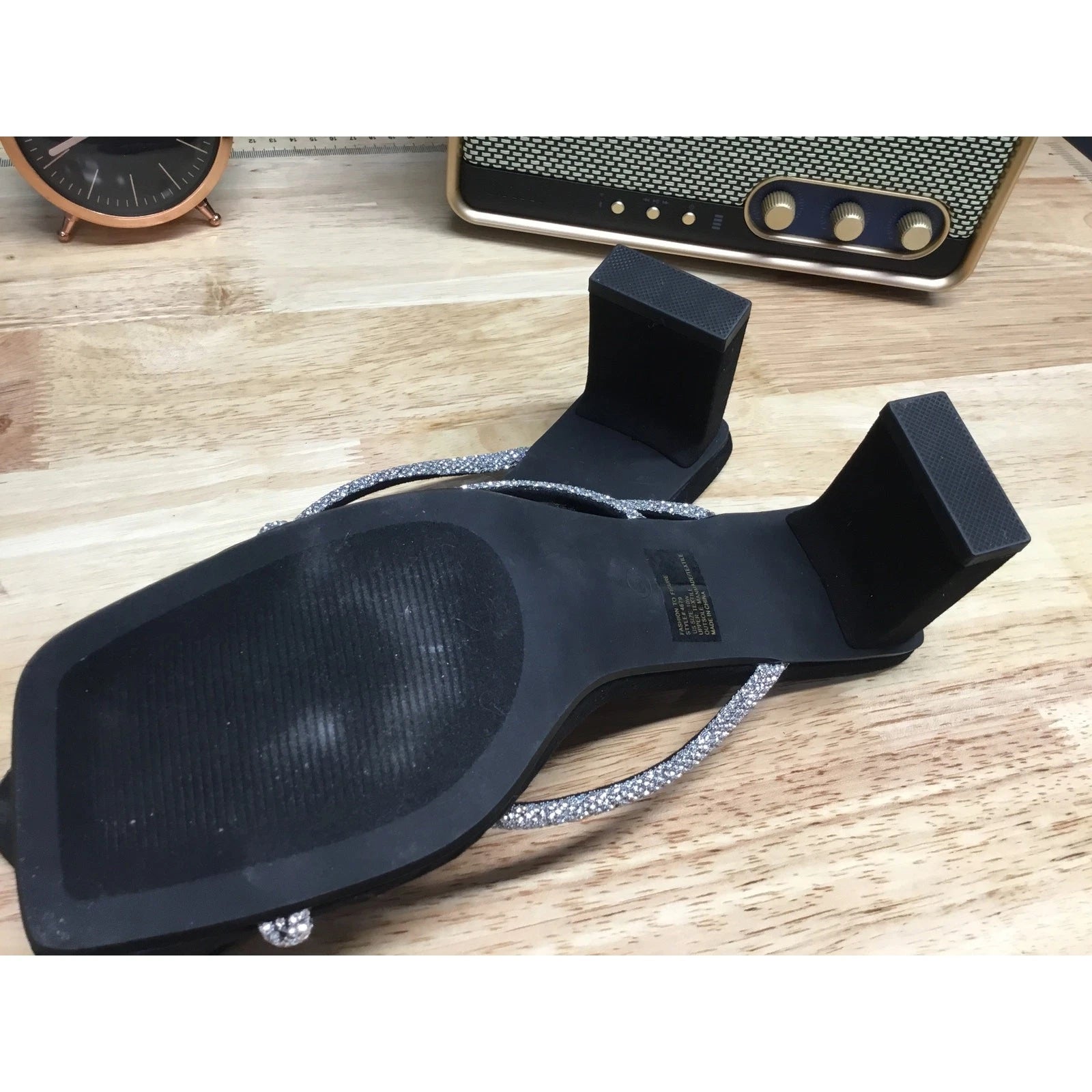 Fashion to Figure Nikita Wide Width Women's 10 W Silver Slip-On Dress Sandals