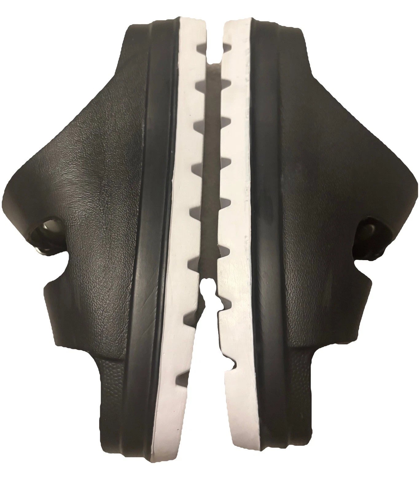 BIANCA J Slides NYC Black Platform Double Strap Slide Sandals Womens Size 9M