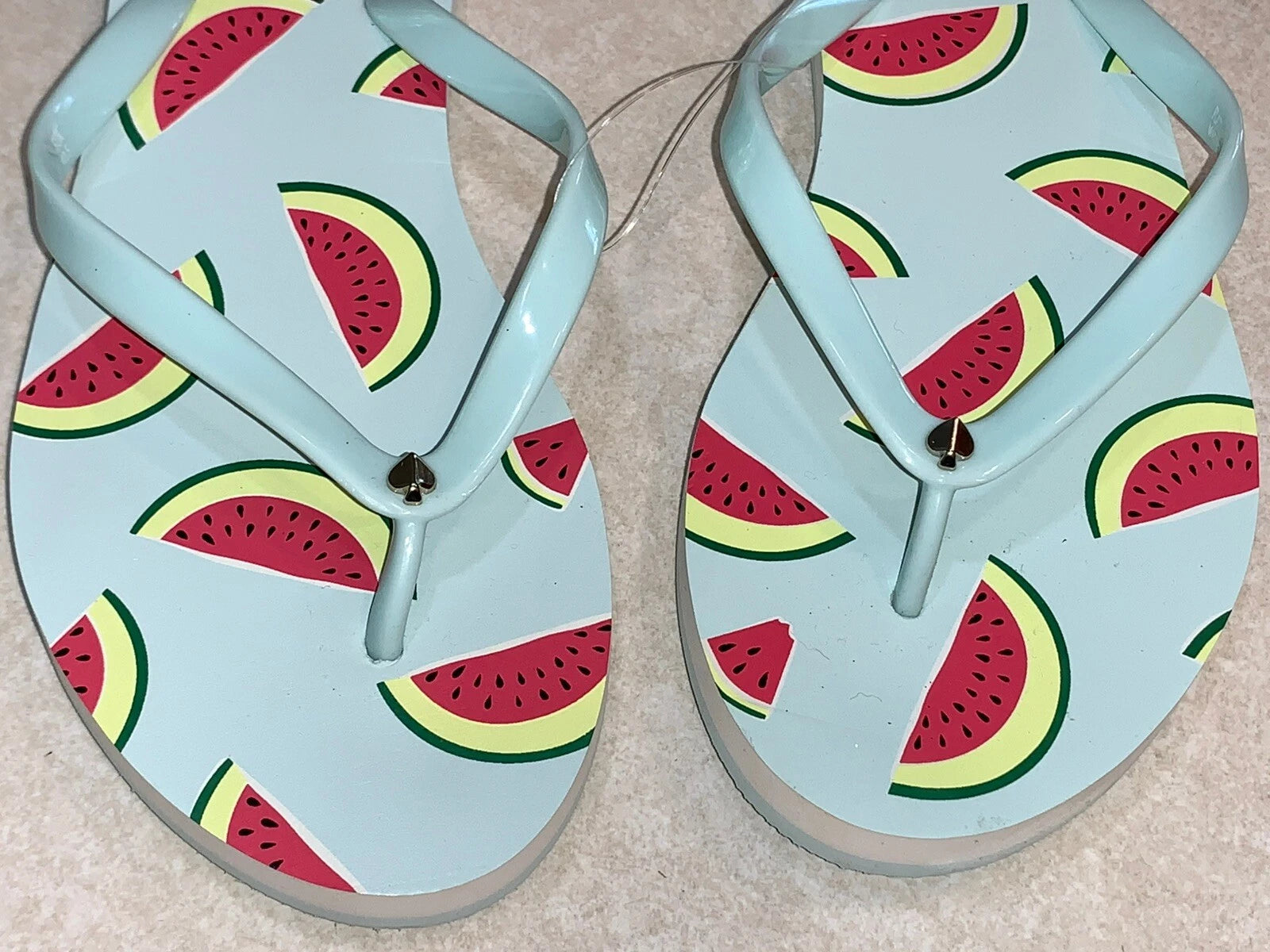 Kate Spade New York Watermelon Fiji Flip Flops Green Size 10 NEW