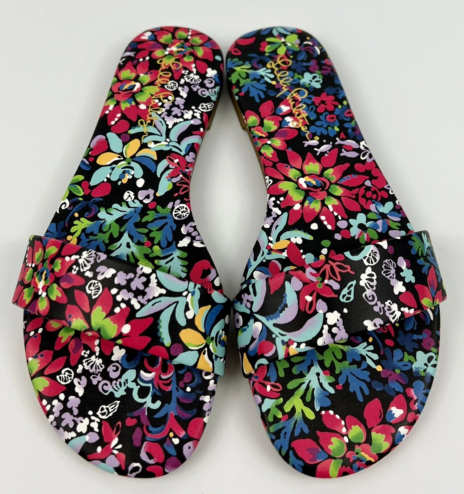 NEW Lilly Pulitzer Emery Slide Sandal Sz 6M Multi Color #011124 MSRP $118 Women
