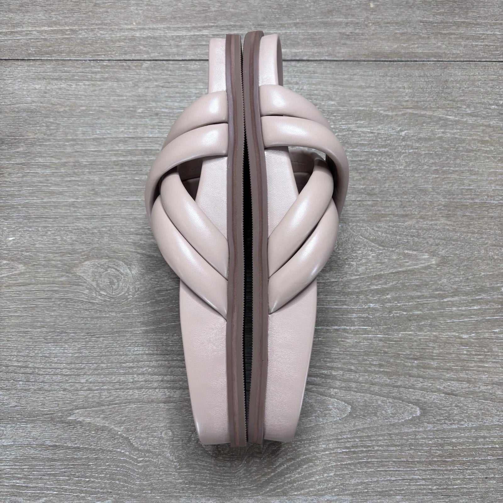 Covet Sol Crisscross Slide Sandal Nude Minimalist Comfort Sz 41/10-10.5US $142