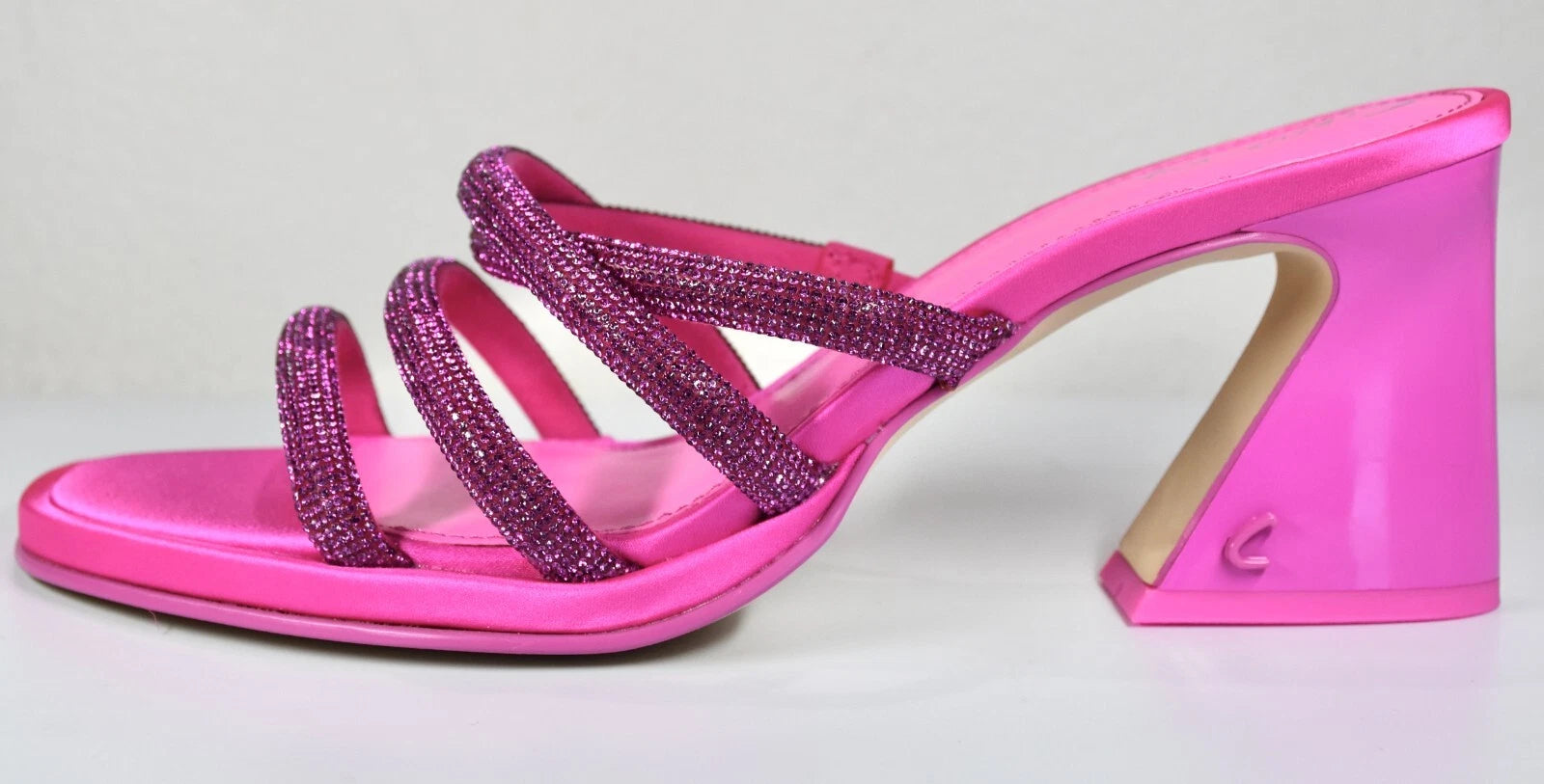 CIRCUS NY BY SAM EDELMAN NIB $120 HEDDIE PINK PUNCH SLIDE HEELED SANDAL. SZ 8 M
