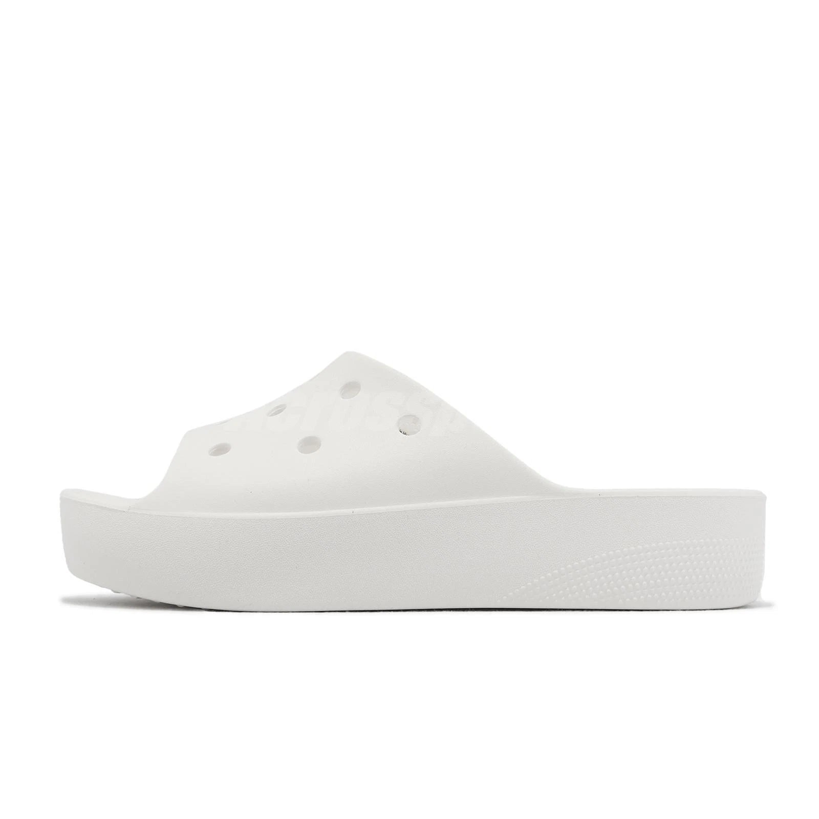 Crocs Classic Platform Slide White Women Casual Sandals Slippers 208180-100