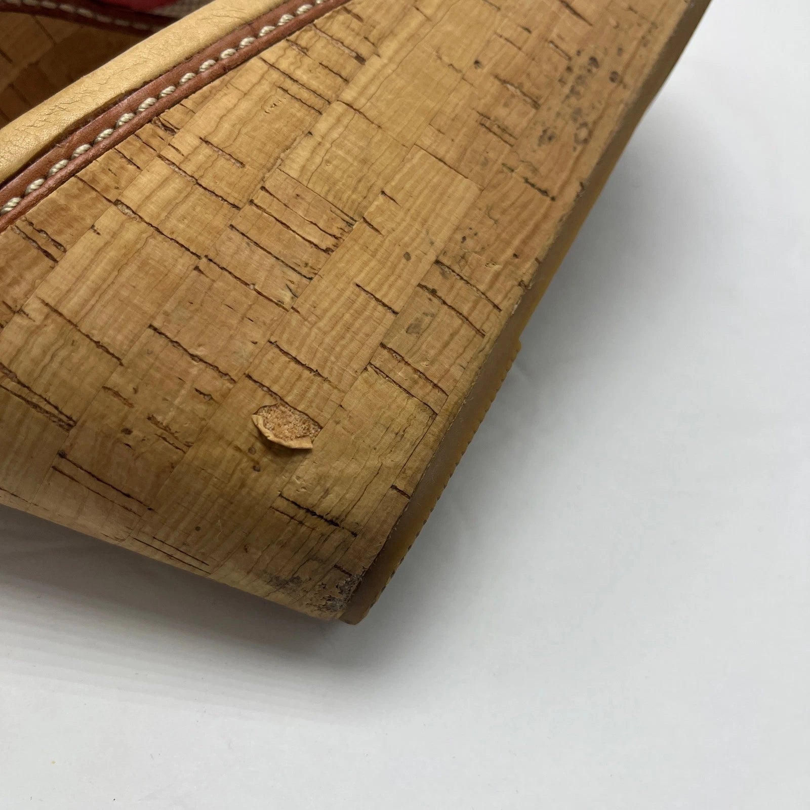 Coach Jesaca Floral Wedge Sandals Slides Platform Cork Heels Red Sz 7B A8663