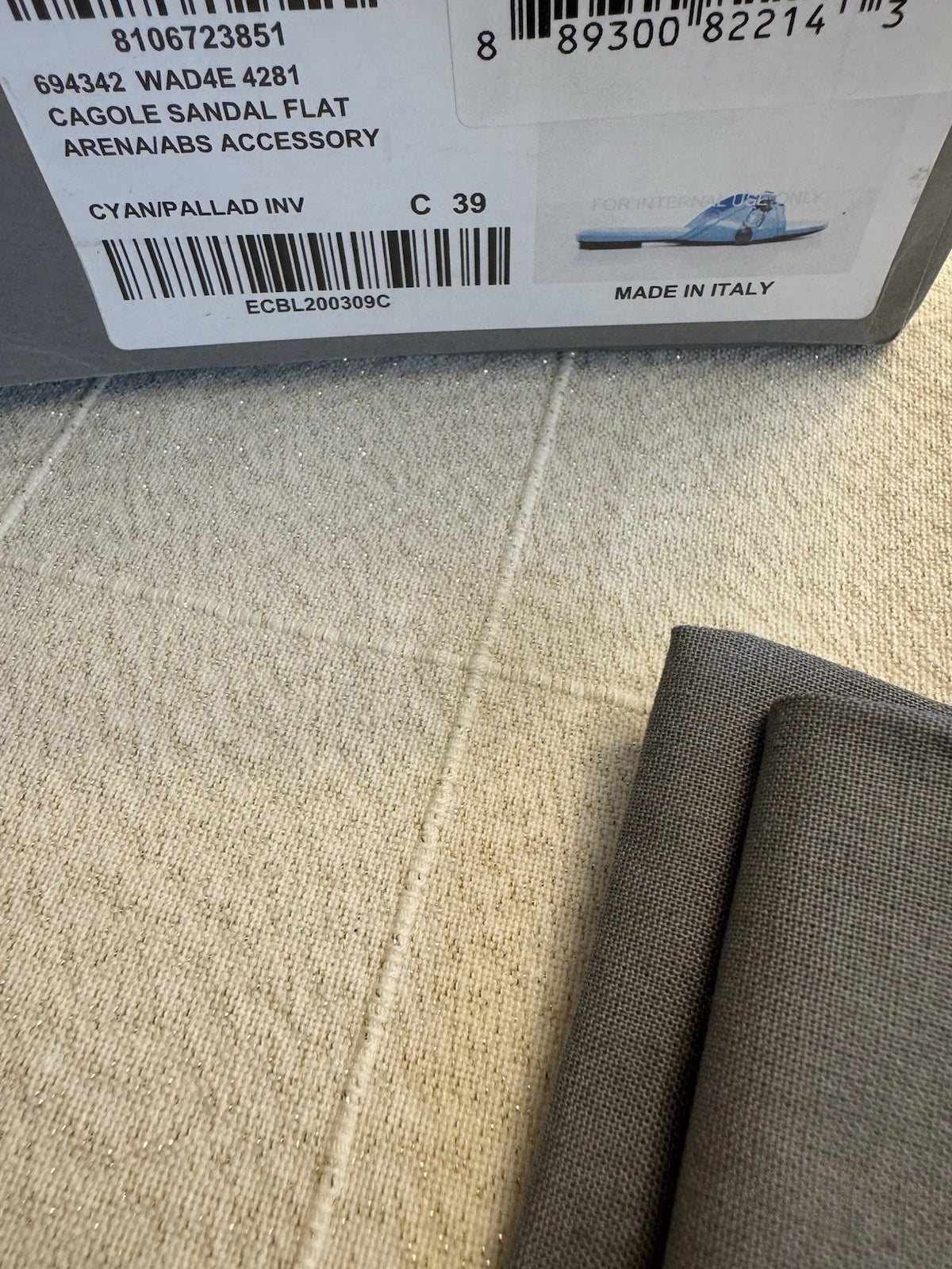 Balenciaga Le Cagole Slide Sandal CYAN/ AGED NIKEL, Size 9US /39EU $750