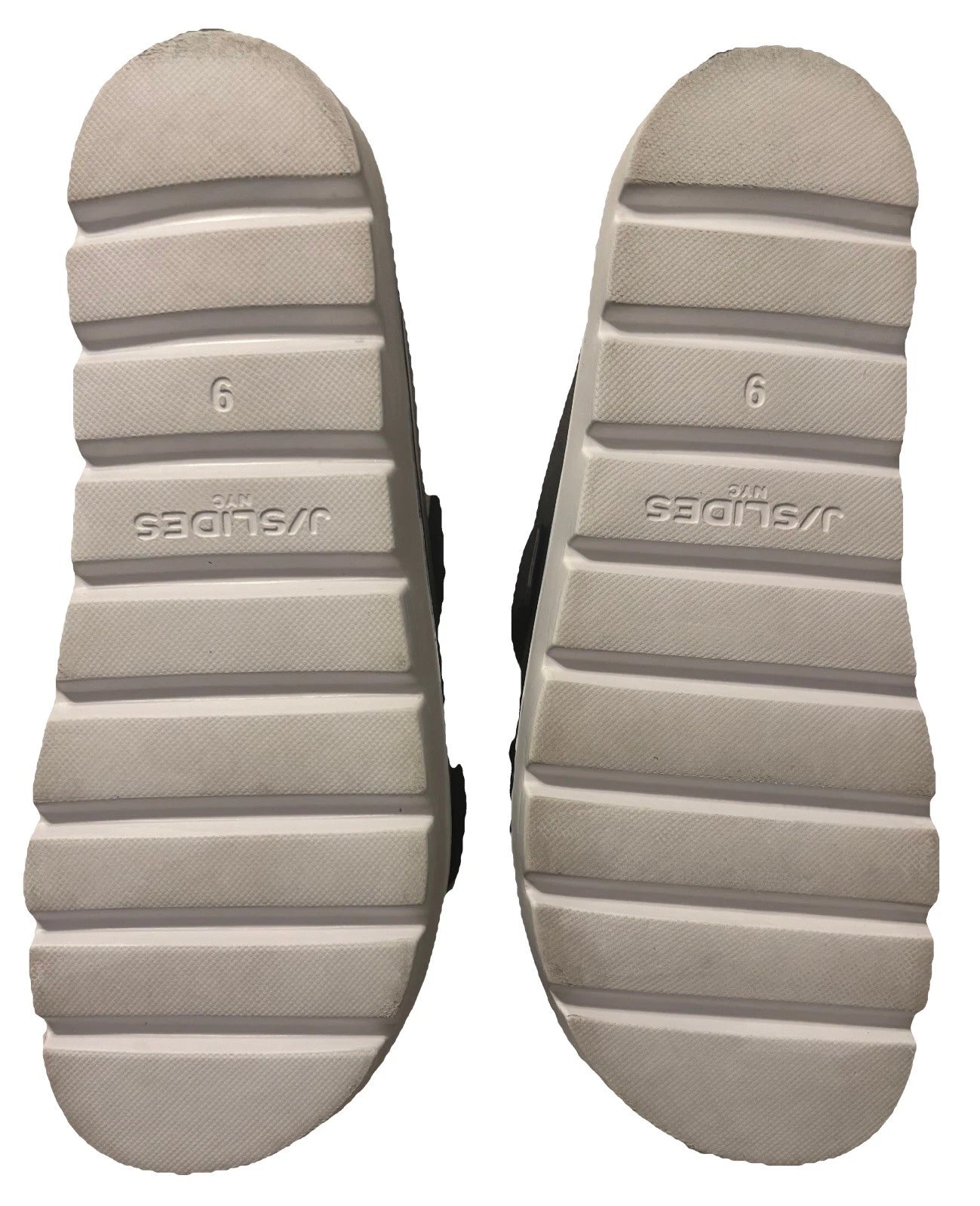 BIANCA J Slides NYC Black Platform Double Strap Slide Sandals Womens Size 9M