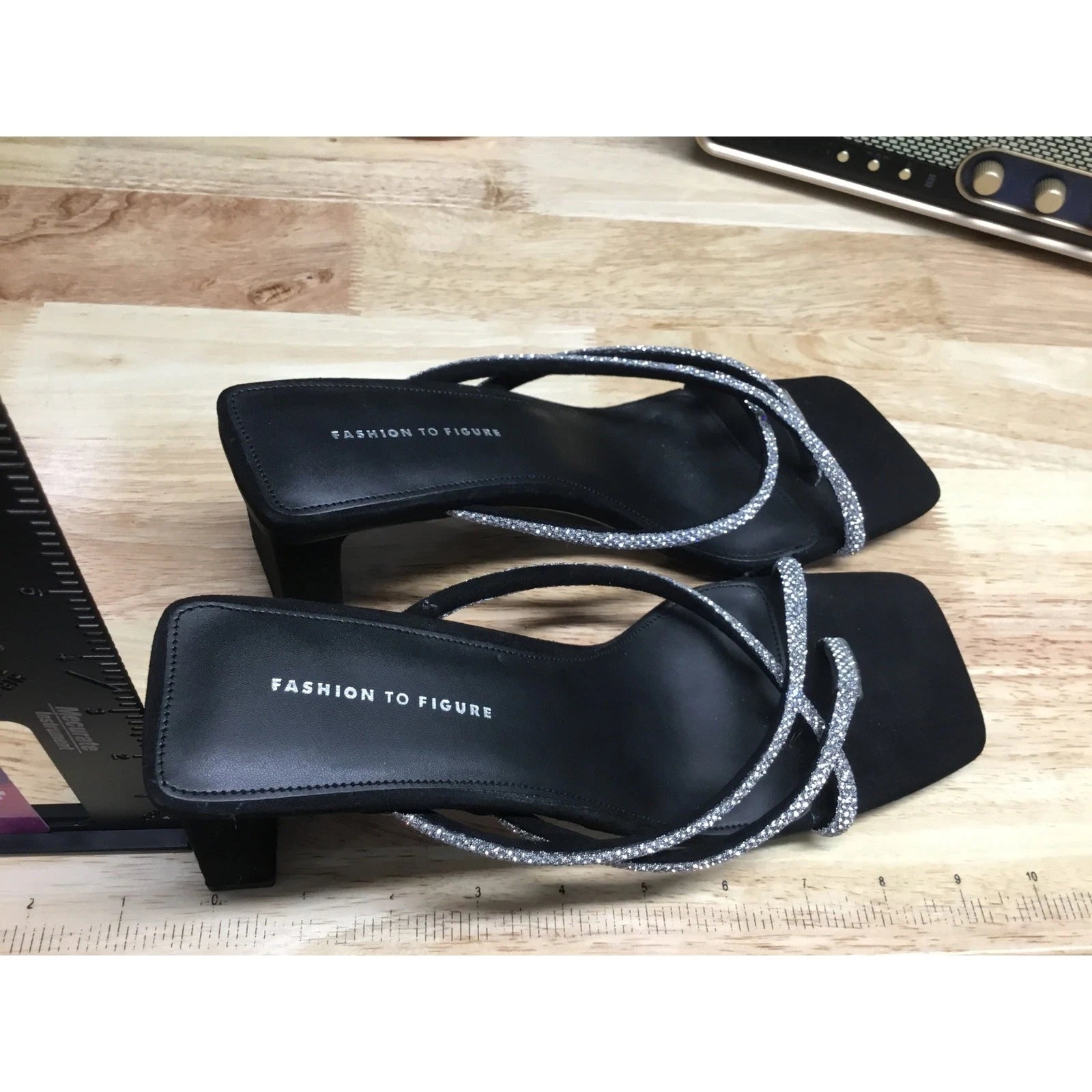 Fashion to Figure Nikita Wide Width Women's 10 W Silver Slip-On Dress Sandals