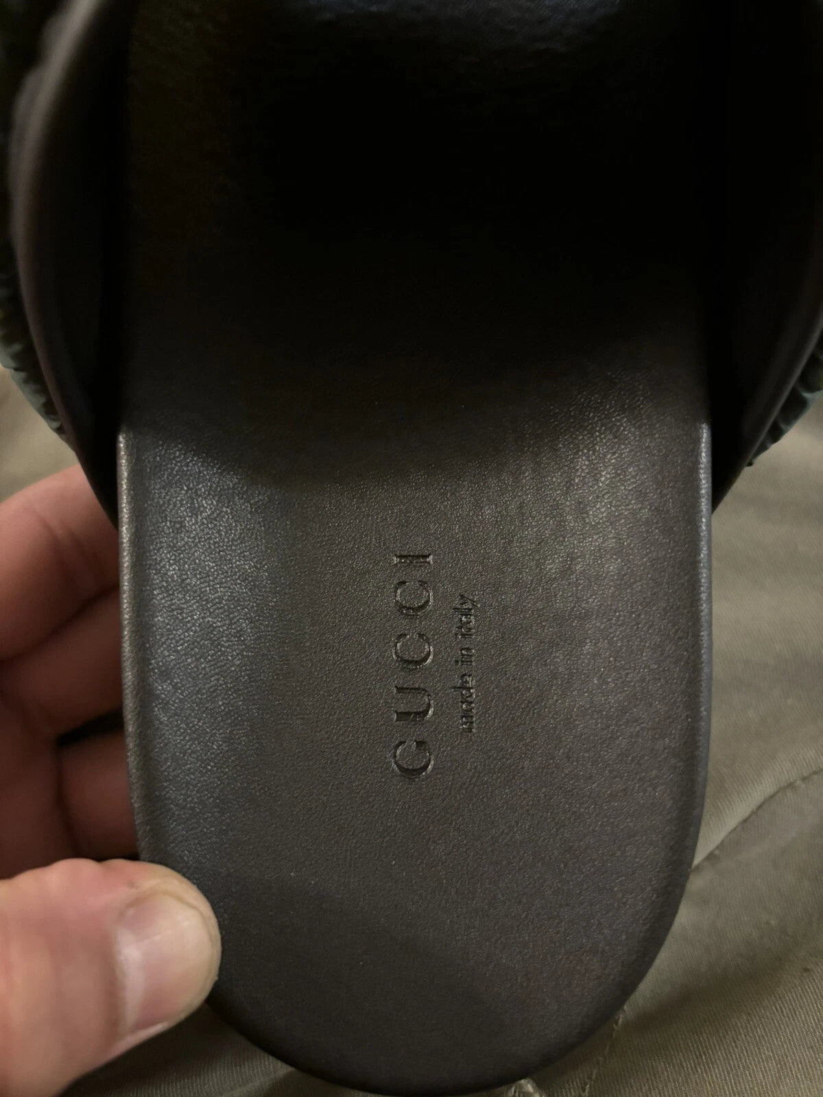 Gucci Puffer Nylon Slides Black/Red/Green Sandal Unisex  Size 39 US 8