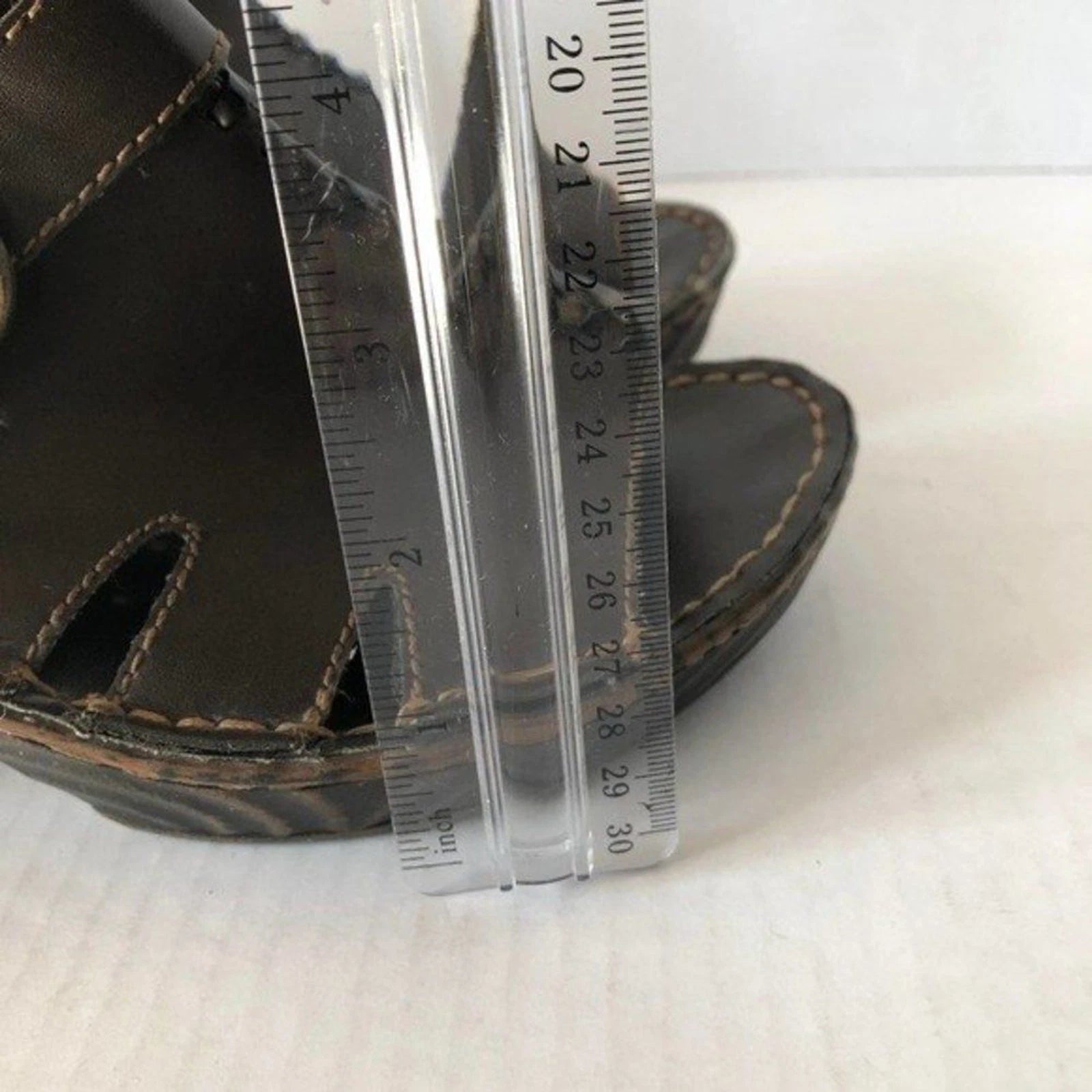 FASHION BUG Sunrise Brown Open Toe Clog Sandals Retro Hippie Boho Womens 8.5