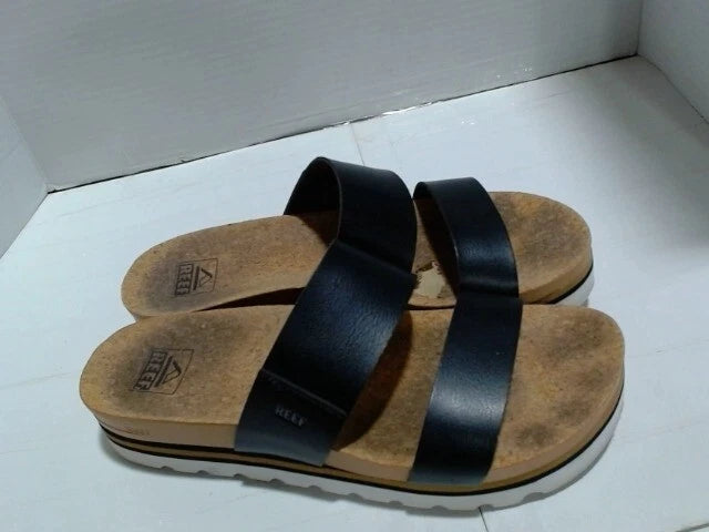 ForParts_Reef Women's Cushion Vista Hi Sandal, Black, 9_Black_Sz9