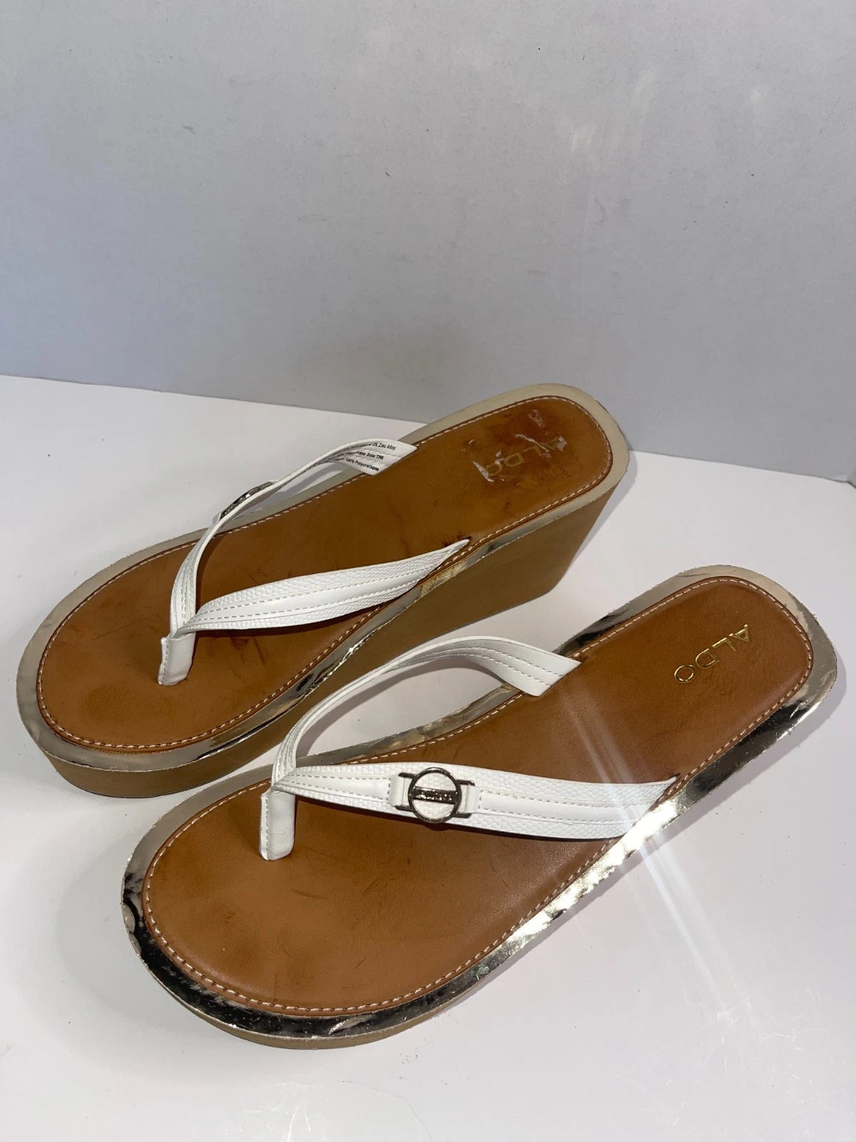 Aldo Women's Wedge Flip-Flop Sandals - Brown| Brand New | Size 11M