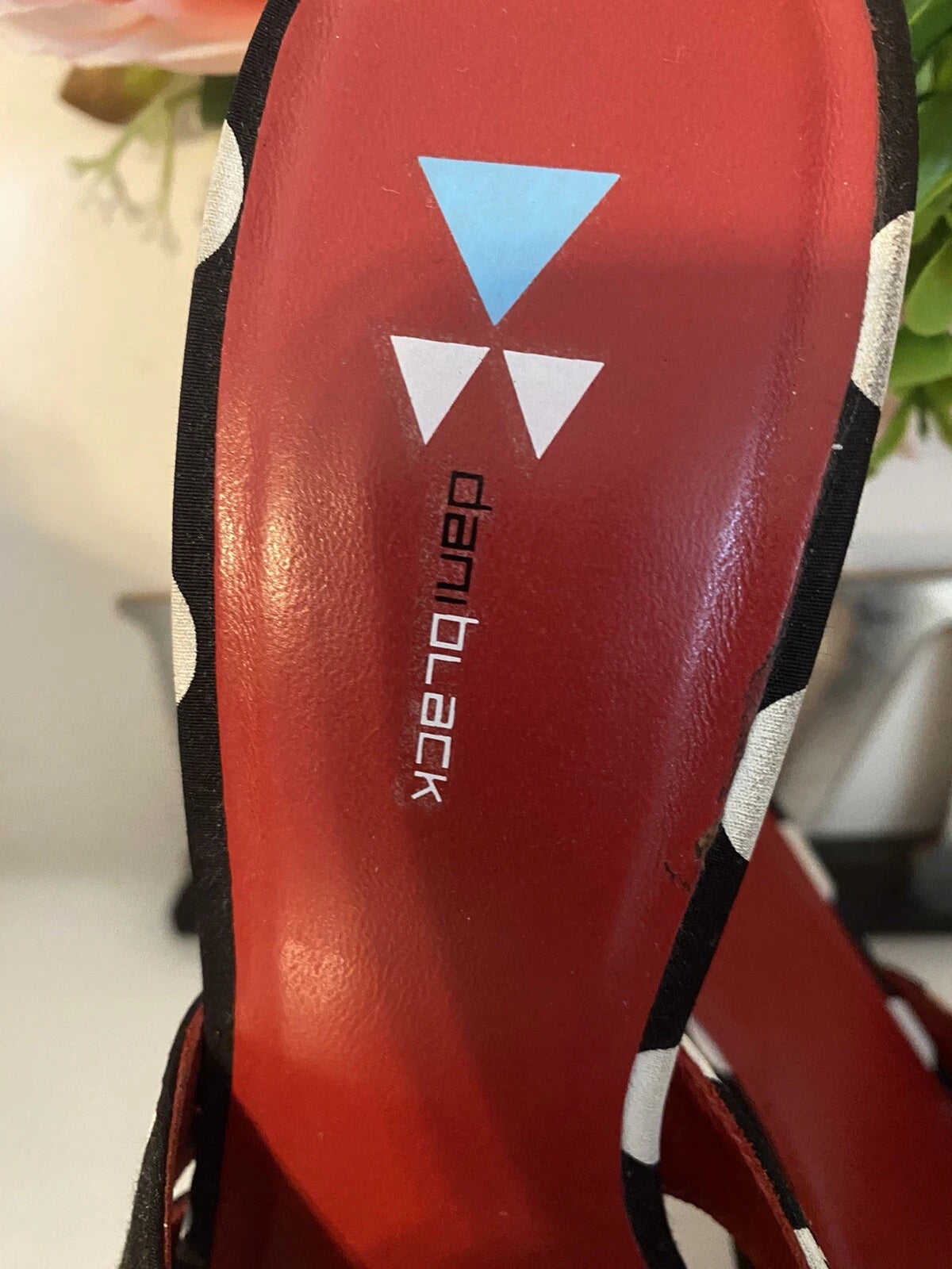 Daniblack Women’s Wanda Slide Sandals Black and White Polka Dots Retro Style 10M