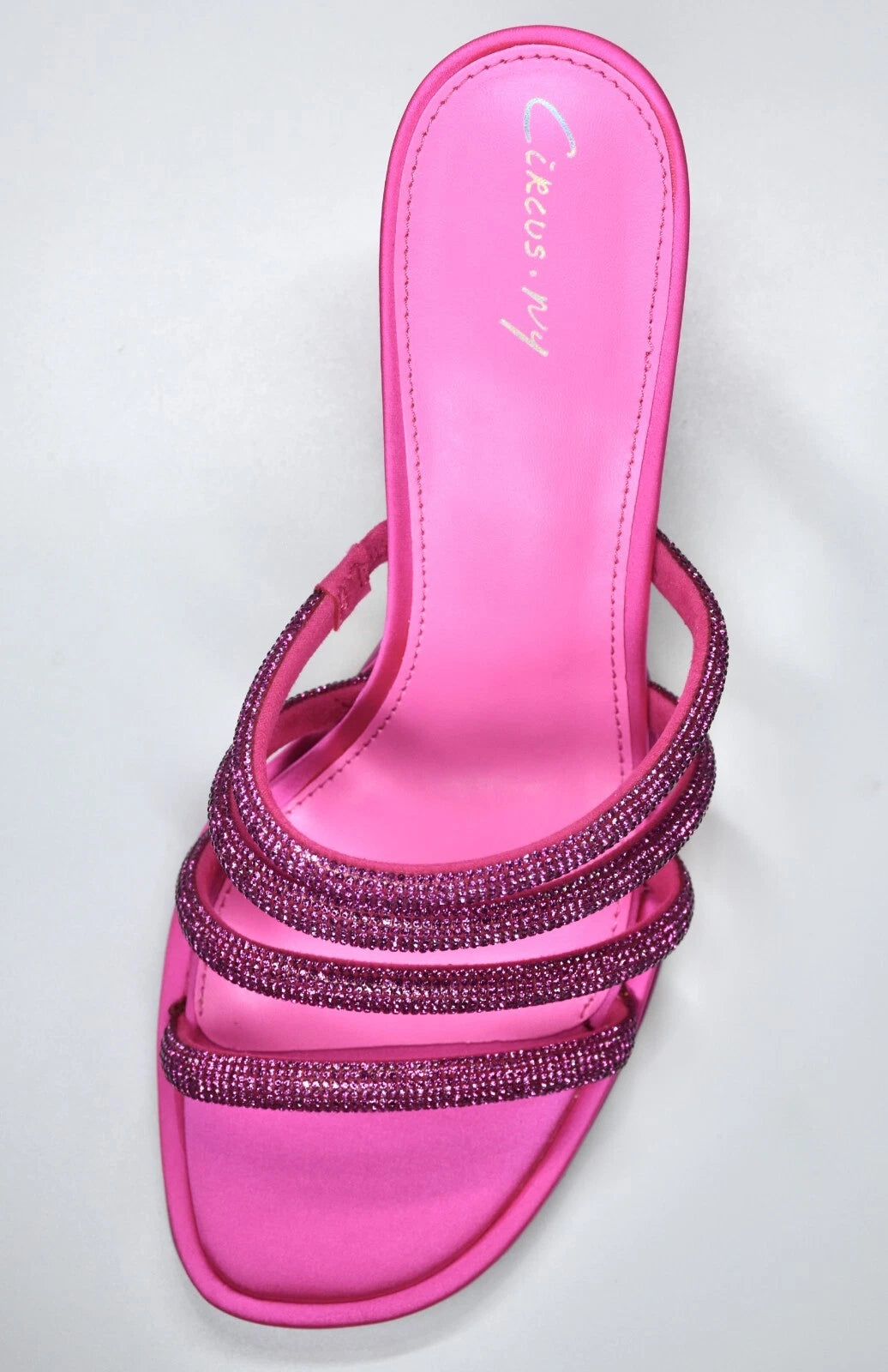 CIRCUS NY BY SAM EDELMAN NIB $120 HEDDIE PINK PUNCH SLIDE HEELED SANDAL. SZ 8 M