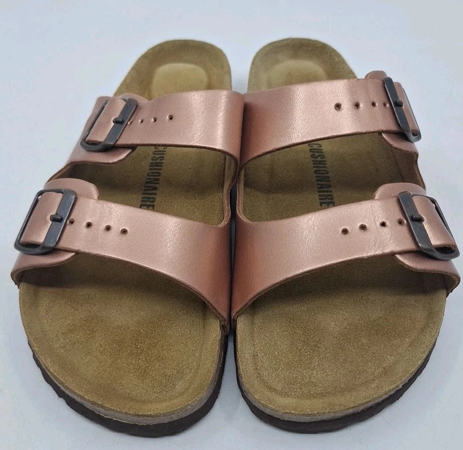 Cushionaire Classic Style Womens Sandal Lane Rose Gold 9W w/ Original Box
