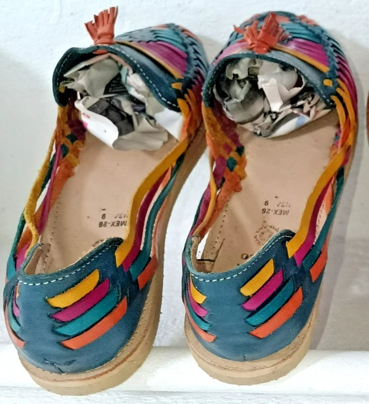 Leather Sandals Wedge Style  Closed Toe US Women Size 9