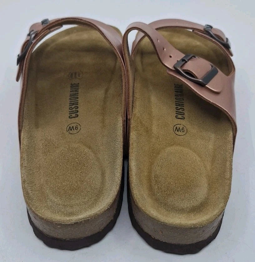 Cushionaire Classic Style Womens Sandal Lane Rose Gold 9W w/ Original Box