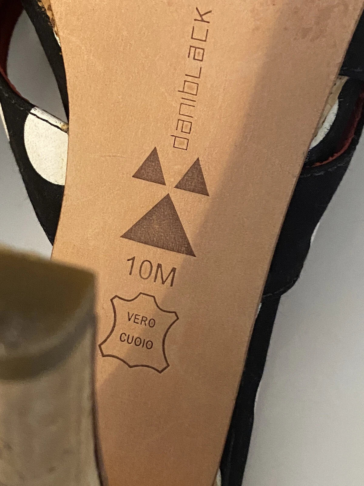 Daniblack Women’s Wanda Slide Sandals Black and White Polka Dots Retro Style 10M