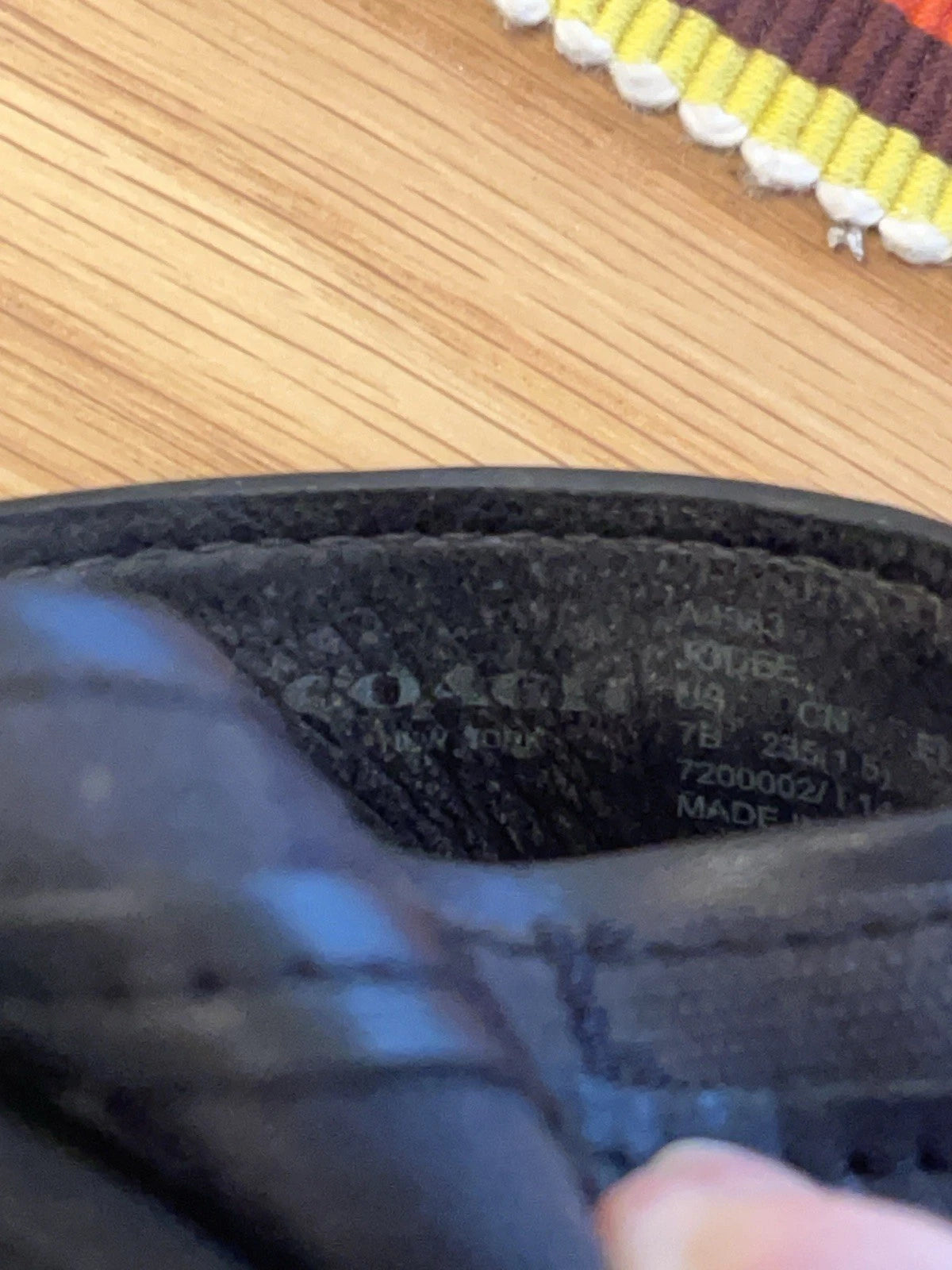 Coach 7B Black Fabric&Leather Flip Flop Sandals Rubber Sole Comfort & Style 1”