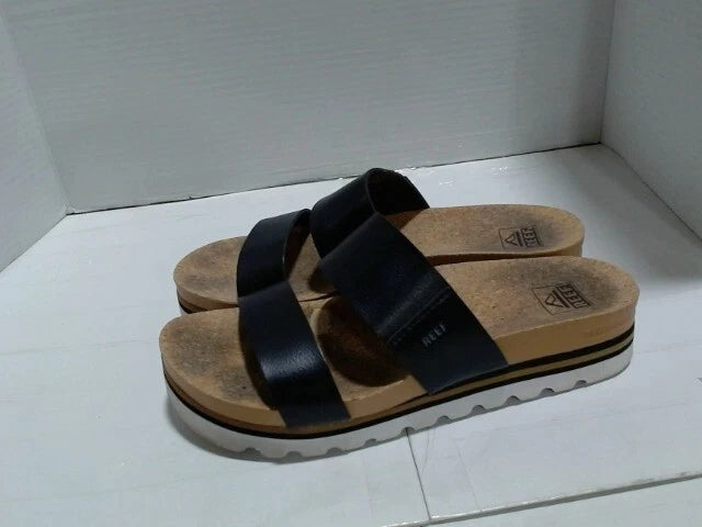 ForParts_Reef Women's Cushion Vista Hi Sandal, Black, 9_Black_Sz9