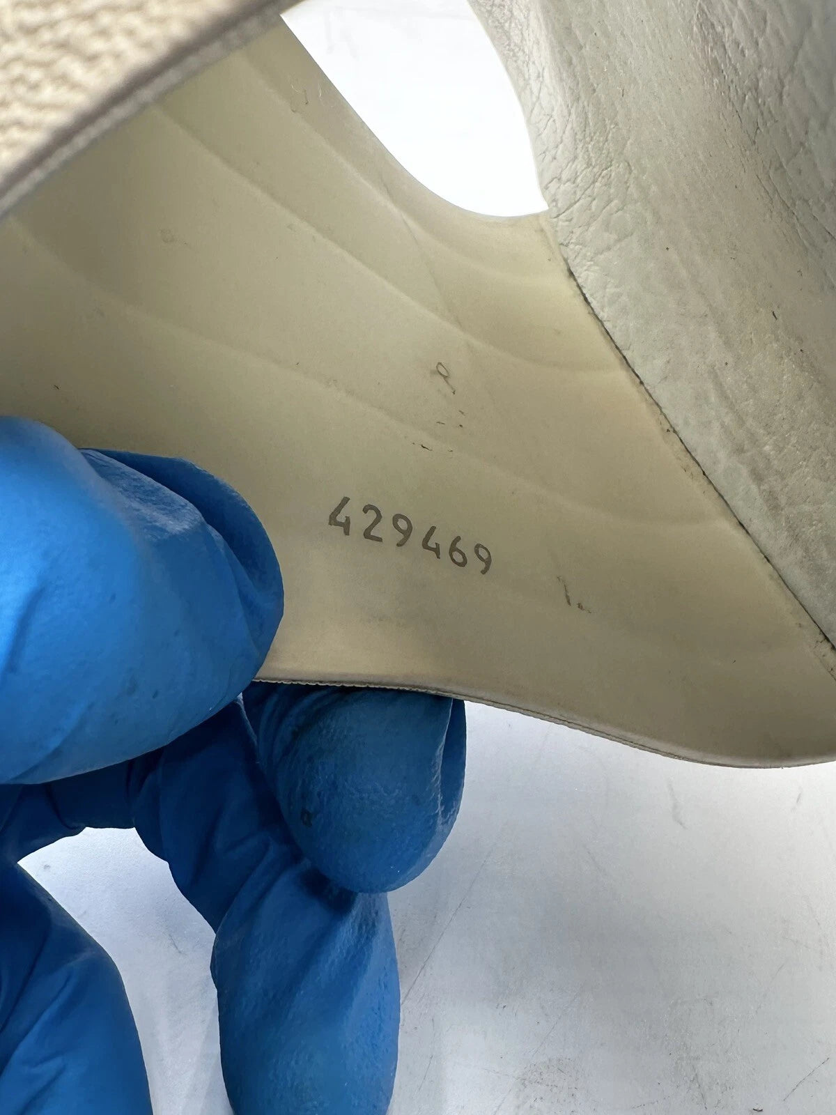 Gucci Men's Beige Striped Slide Sandals Size 12