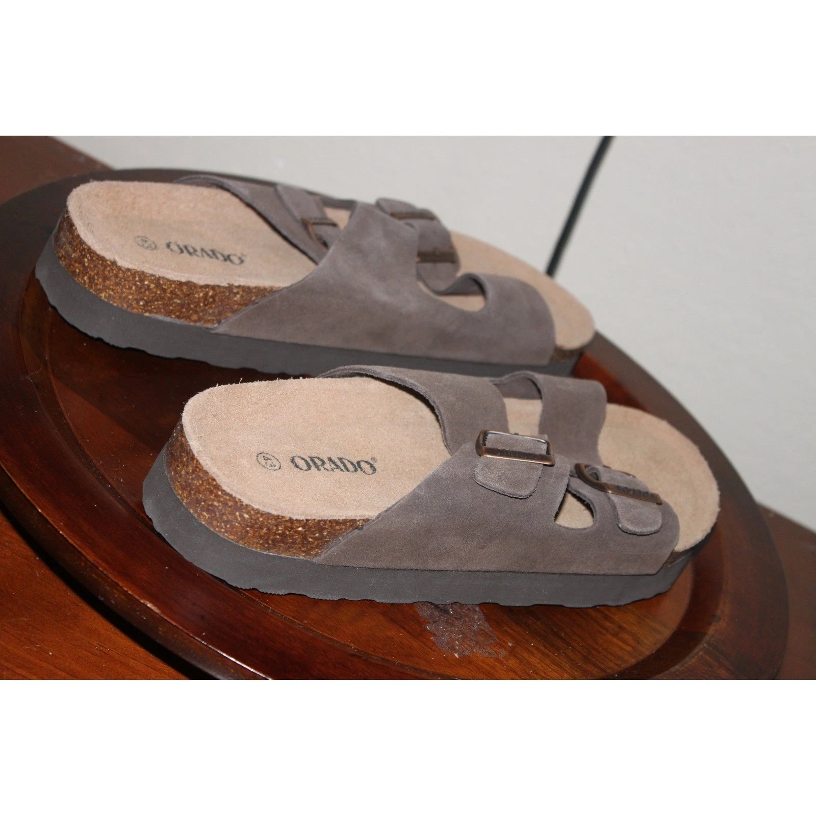 New Orado Platform Suede Sandals Soft Cork Footbed Boho Shoes Womens 12 43 Beach