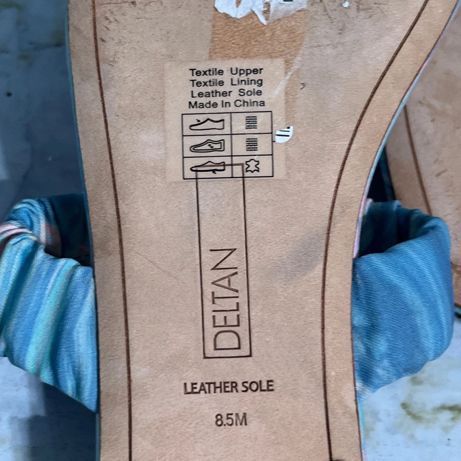 Deltan Women's Size 8M Shoes Blue Pink Slides Flip Flop Comfort Fashion Sandals