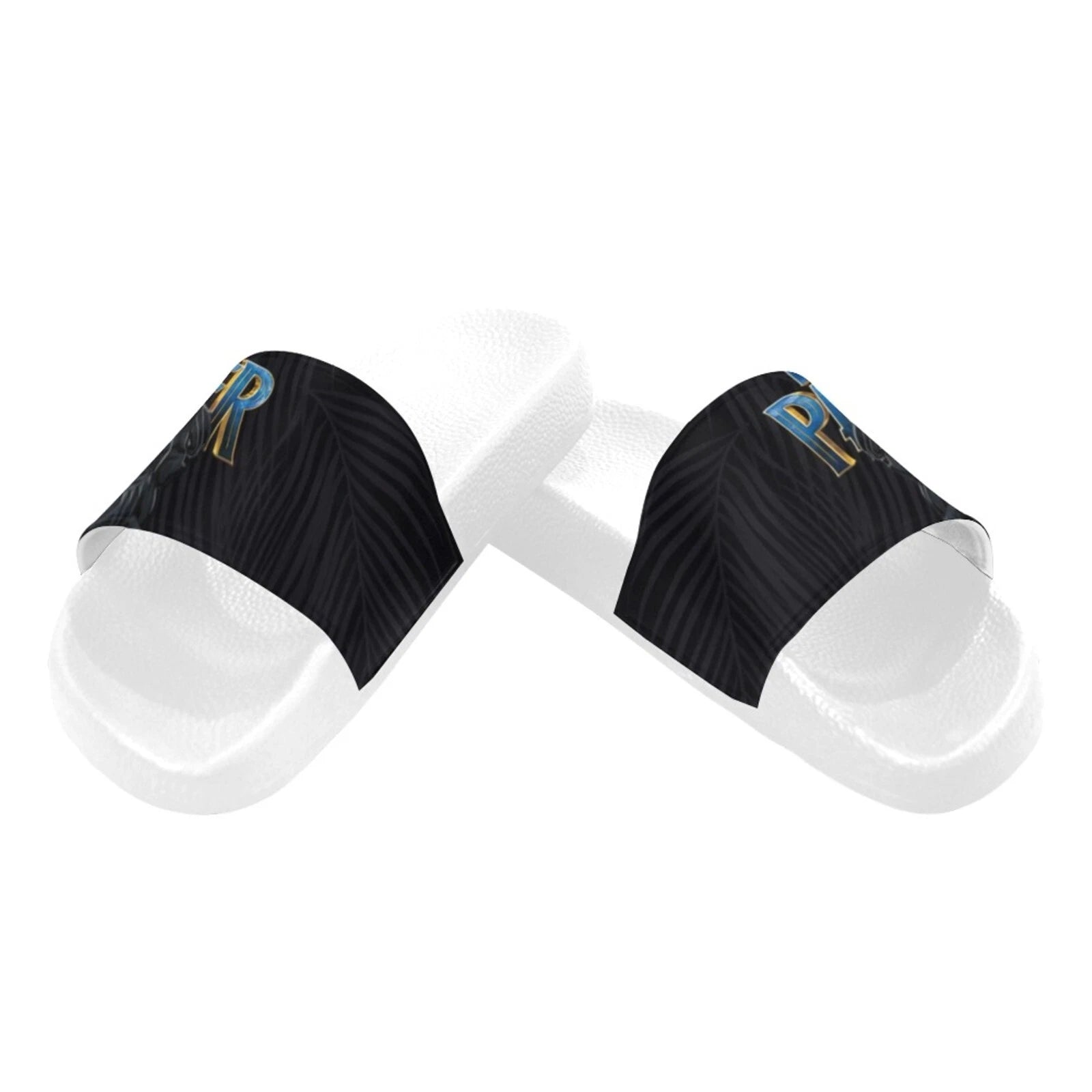 Custom Black Panther Slide Sandals for Women Personalized Comfort & Style