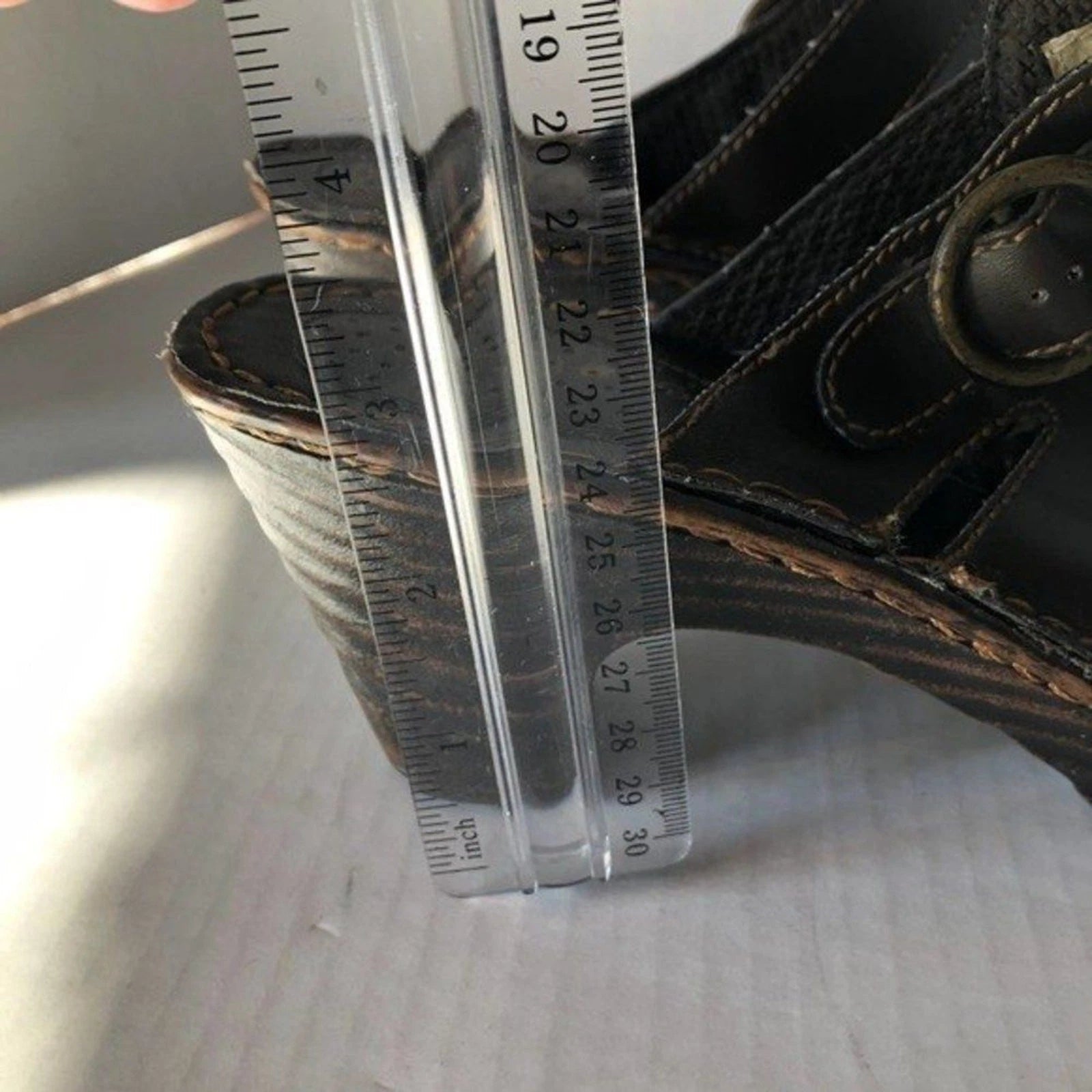 FASHION BUG Sunrise Brown Open Toe Clog Sandals Retro Hippie Boho Womens 8.5