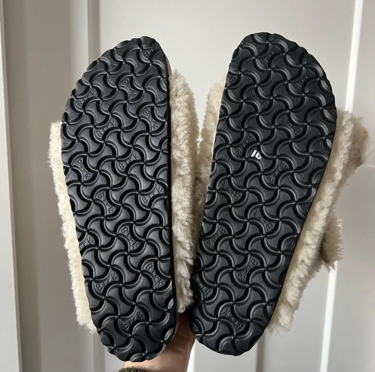 Birkenstock Arizona Big Buckle Teddy Sandals Size 10.5 EU 41