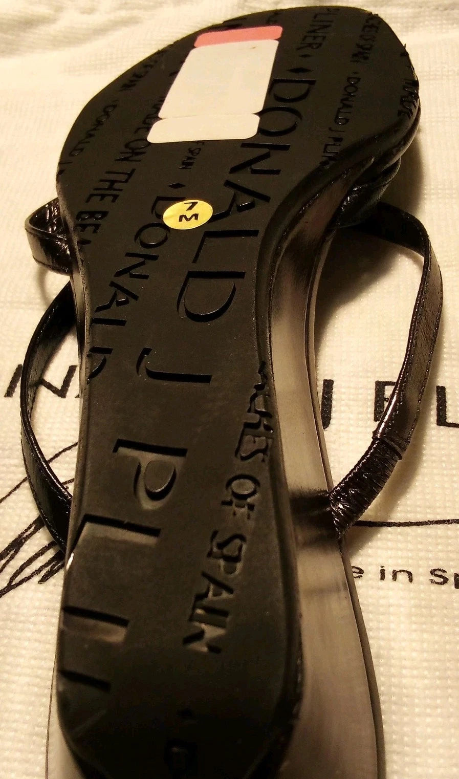 Donald Pliner - NWT & Dust Bag, Size 7, Strapy Sandals W/ Wedge Style Heel, Slip