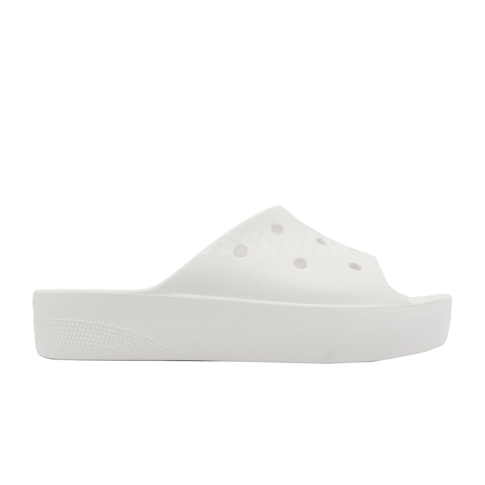 Crocs Classic Platform Slide White Women Casual Sandals Slippers 208180-100