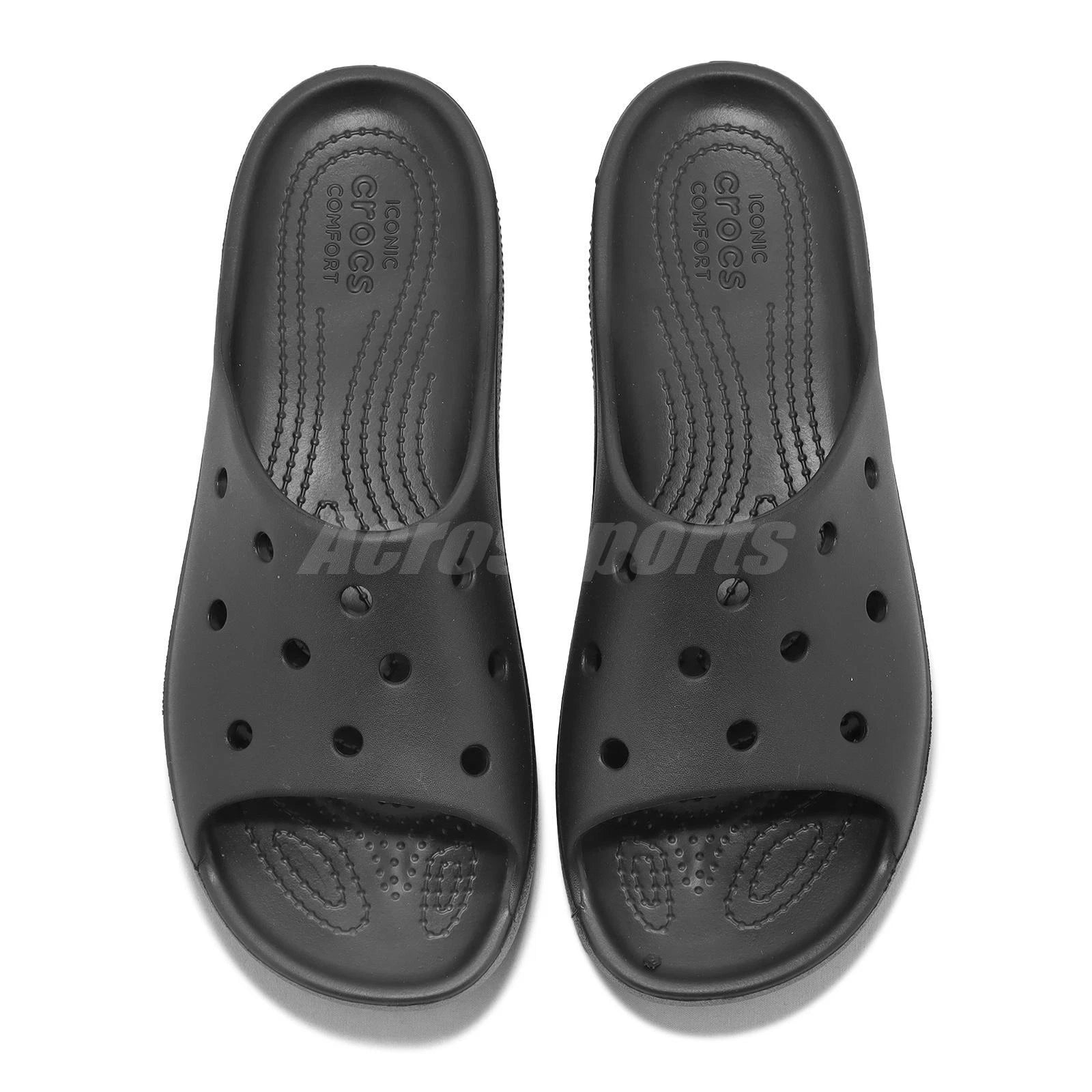 Crocs Classic Platform Slide Black Women Casual Sandals Slippers 208180-001