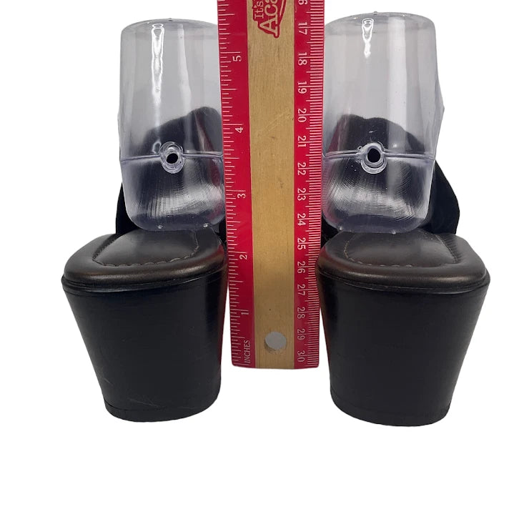 Brighton Sandals Isis Women’s 10M Black Braided Slide Low Wedge Y2K Slip On