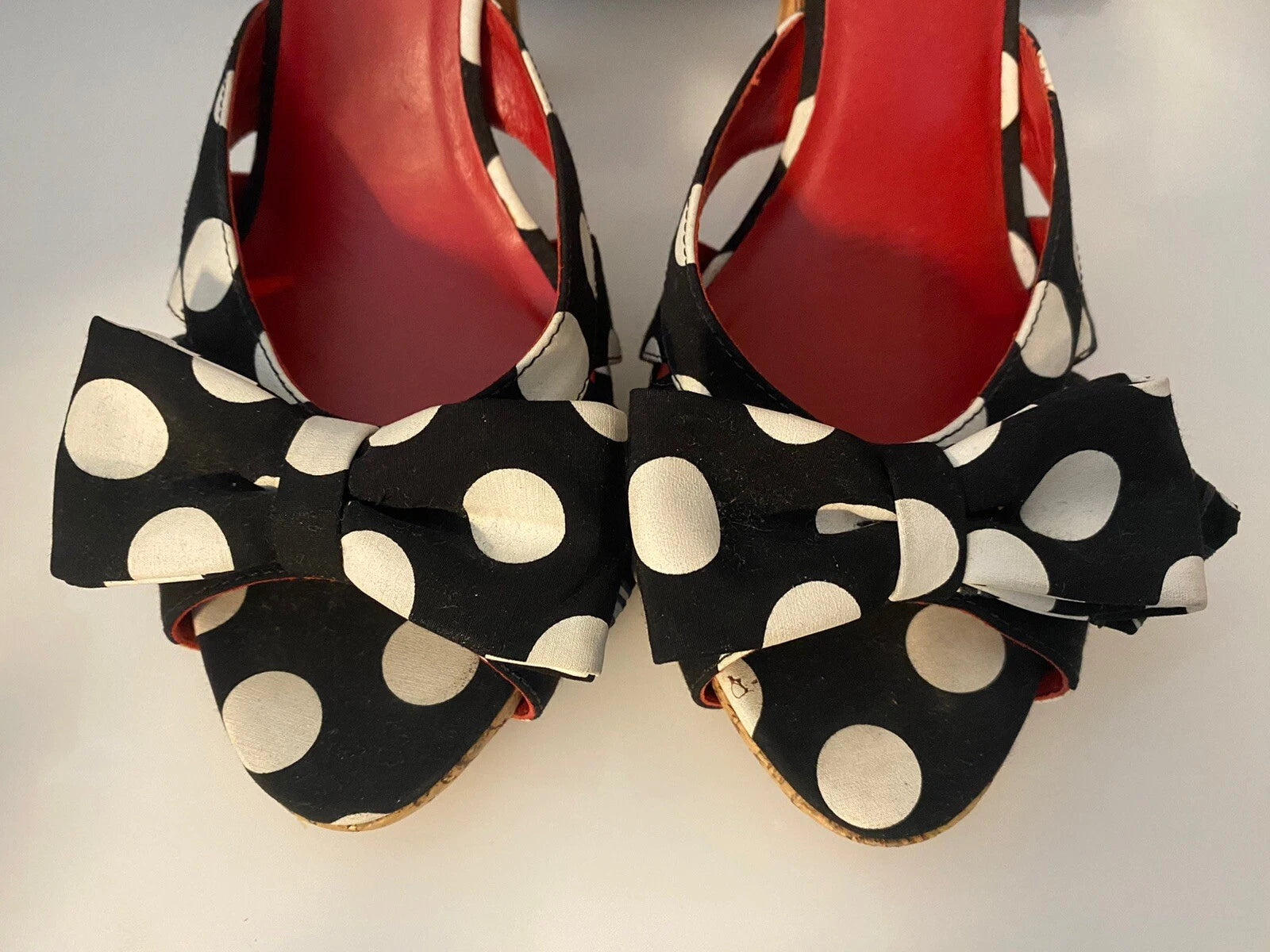 Daniblack Women’s Wanda Slide Sandals Black and White Polka Dots Retro Style 10M