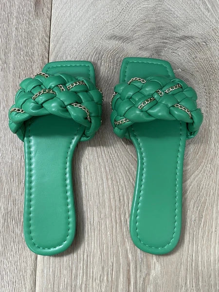 LADIES SUMMER SLIP ON FASHION MULE SLIDES SLIDERS SANDALS UK 5