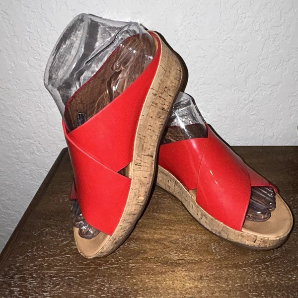 Fitflop Kys Slip On Slide Platform Wedge Cork Sandal Shoes  Style 310-209 Size 6