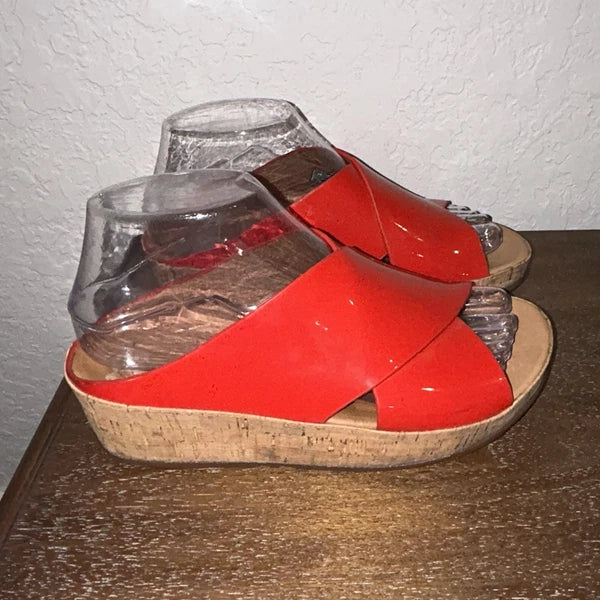 Fitflop Kys Slip On Slide Platform Wedge Cork Sandal Shoes  Style 310-209 Size 6