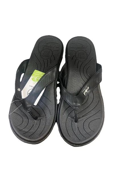 jiajiale Womens Fashion Orthotic Arch Support Flip Flops Black US Size 8