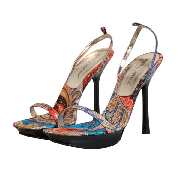 DOLCE & GABBANA Shoes Multicolor Floral High Heels Sandals EU39 / US8.5 1120usd