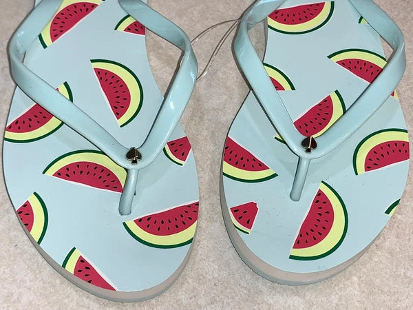 Kate Spade New York Watermelon Fiji Flip Flops Green Size 10 NEW