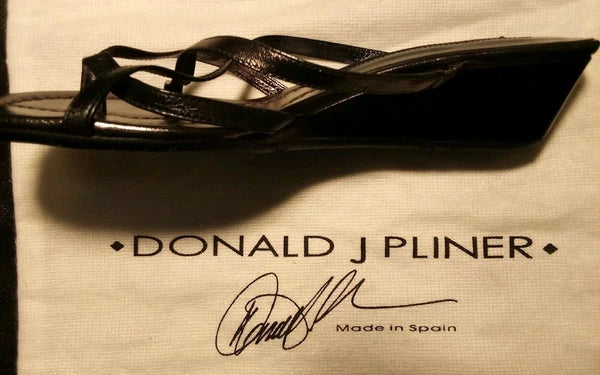 Donald Pliner - NWT & Dust Bag, Size 7, Strapy Sandals W/ Wedge Style Heel, Slip