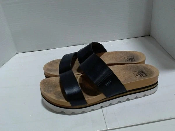 ForParts_Reef Women's Cushion Vista Hi Sandal, Black, 9_Black_Sz9