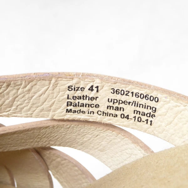 Dansko Womens Tory Woven Leather Heeled Sandals Slides Size 41 / 10.5-11 Beige