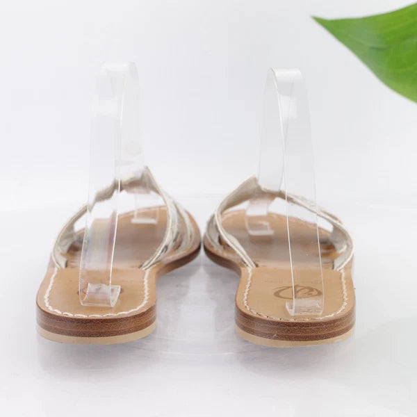 Enrico De Rosa Italy Women's Sandal Size 38 7 Snakeskin Slide Resort Hampton